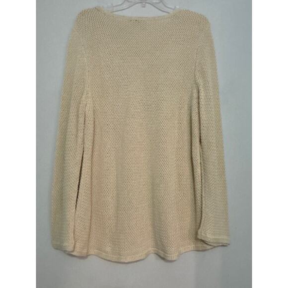 J. McLaughlin Donna Sweater XL Linen Cotton Lightweight Coastal Minimalist New - Picture 4 of 9